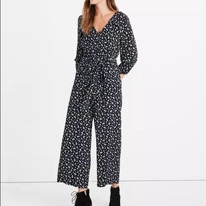 Madewell Ruffle-Sleeve Tie-Waist Jumpsuit